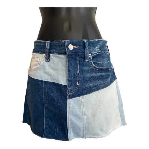 American Eagle Outfitters Dresses & Skirts - NWT American Eagle Patchwork Denim Mini Skirt Sz 4 High Waisted